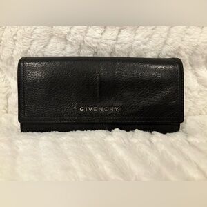 Givenchy Black Leather Continental Wallet